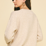Kiki Crew Side Slit Sweater - Oatmeal