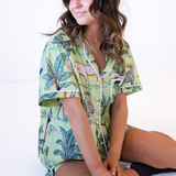 Madeline Jammy Short Set - Tropical Light Green