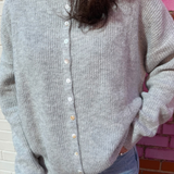 Miller Ribbed Cardigan - Heather Grey