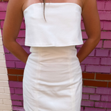 Oli Strapless Mini Dress - White