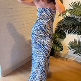 Eliana Strapless Maxi Dress - Cobalt Trail