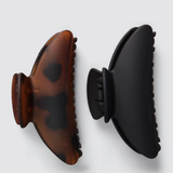 Medium Claw Clips 2pc Set - Black & Tort
