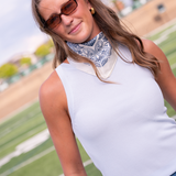 Ami Sleeveless Sweater Tank - White