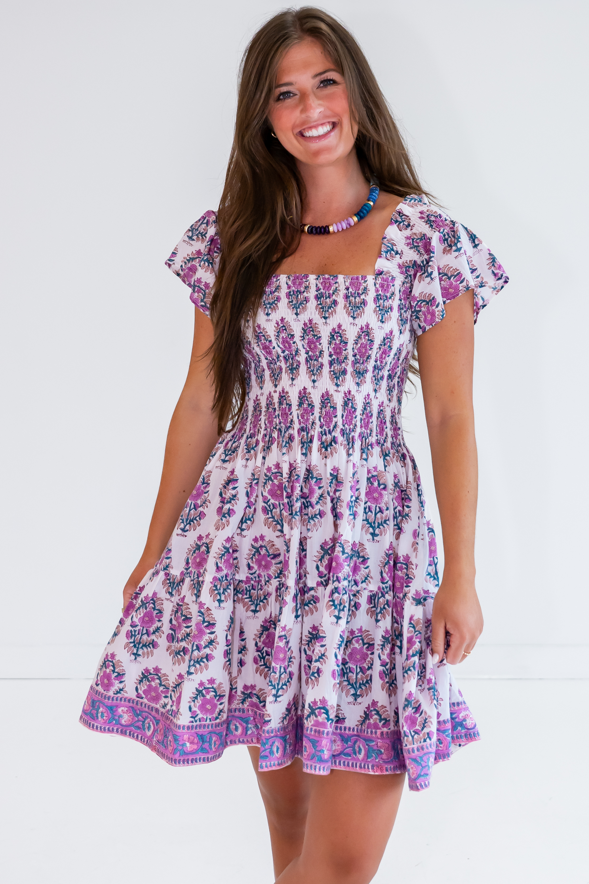 Lil Smocked Mini Dress