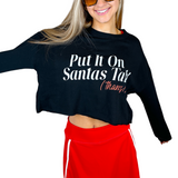 Put it On Santa's Tab Cropped Sweatshirt