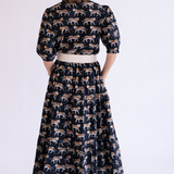Taylor Collared Button Down Maxi Dress - Tigers Black