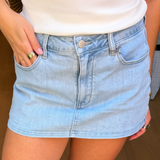 Evelyn Denim Skort - Super Light