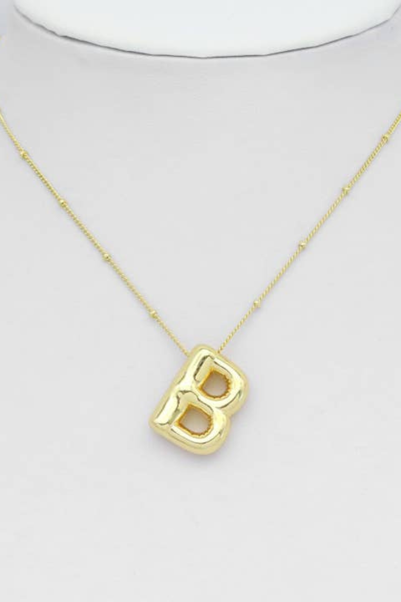 Bubble Initial Charm - Gold G