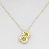 Bubble Initial Charm - Gold O