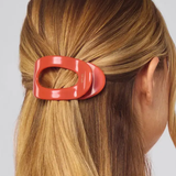 Flat Round Cloud Clip - Cherry