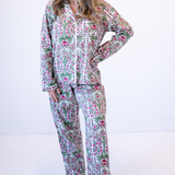 Lily Jammy Pants Set - Blossom Pink Green