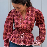 Grace Colorblock Long Sleeve Top - Mutli