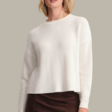 Daphne Cropped Pullover Sweater - Chalk