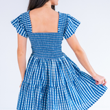 Abby Sweetheart Mini Dress - Gingham Navy