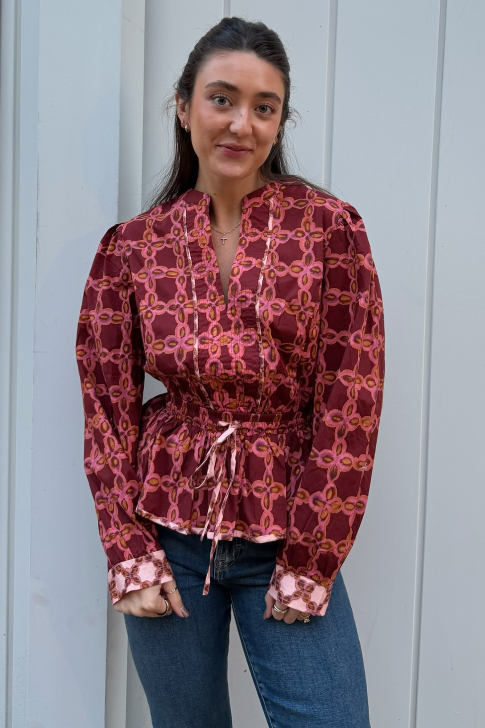 Grace Colorblock Long Sleeve Top - Mutli