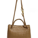 Mason Woven Top Handle Tote - Khaki