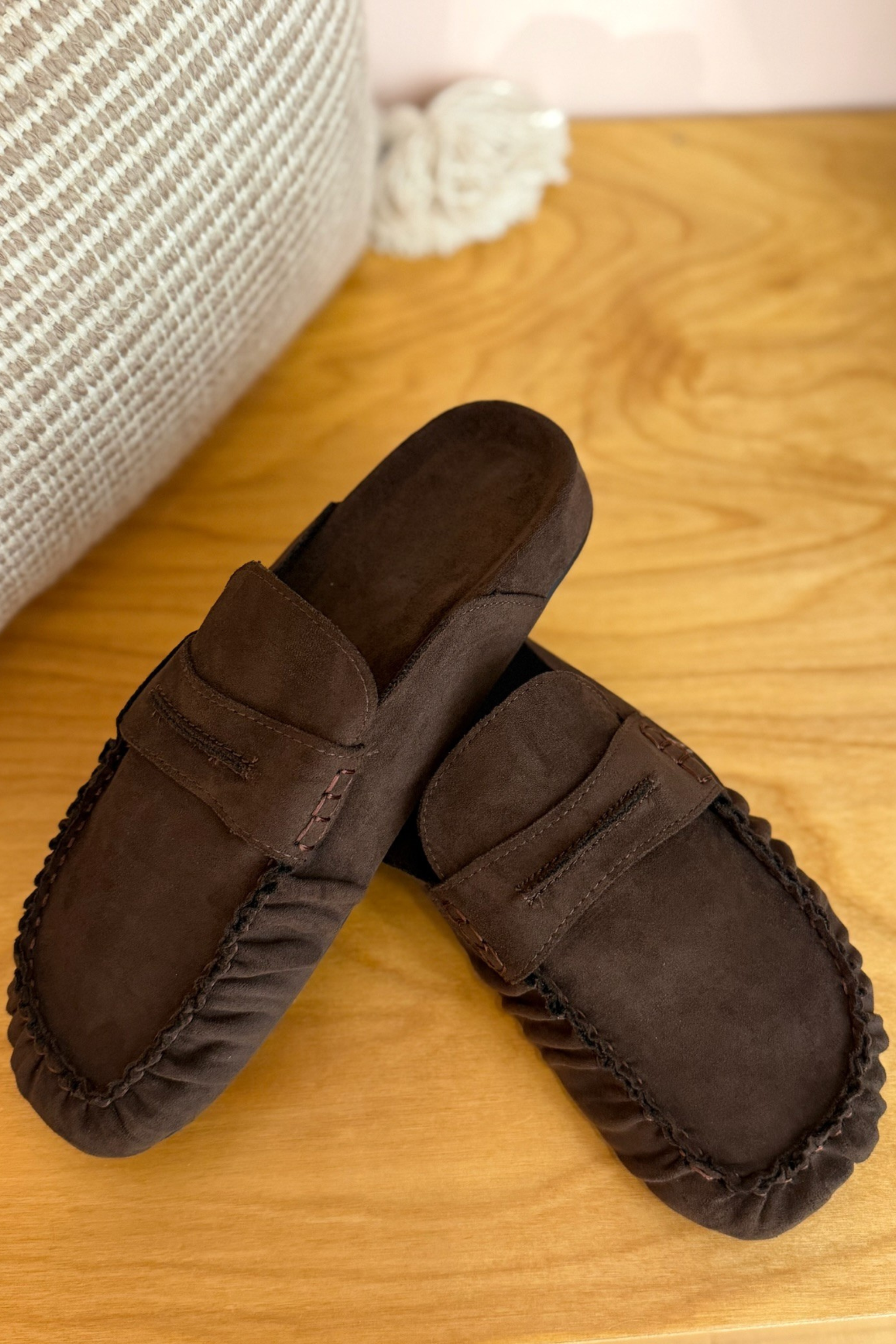 Erin Penny Loafer Mule - Brown