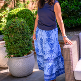 Lillian Modal Midi Skirt - Palm Arctic