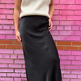 Silk Maxi Skirt - Black
