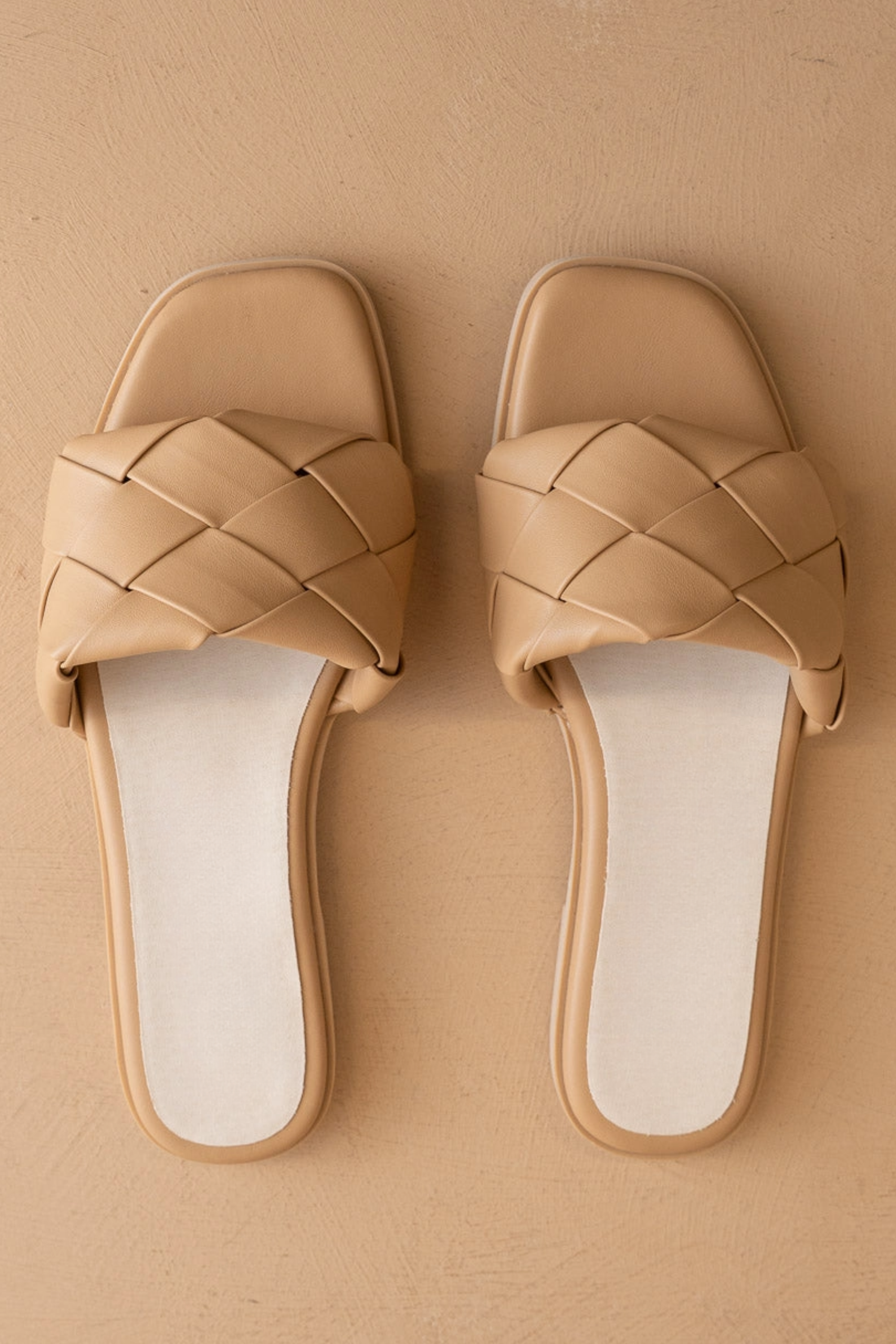 Darla Woven Slide Sandal - Almond