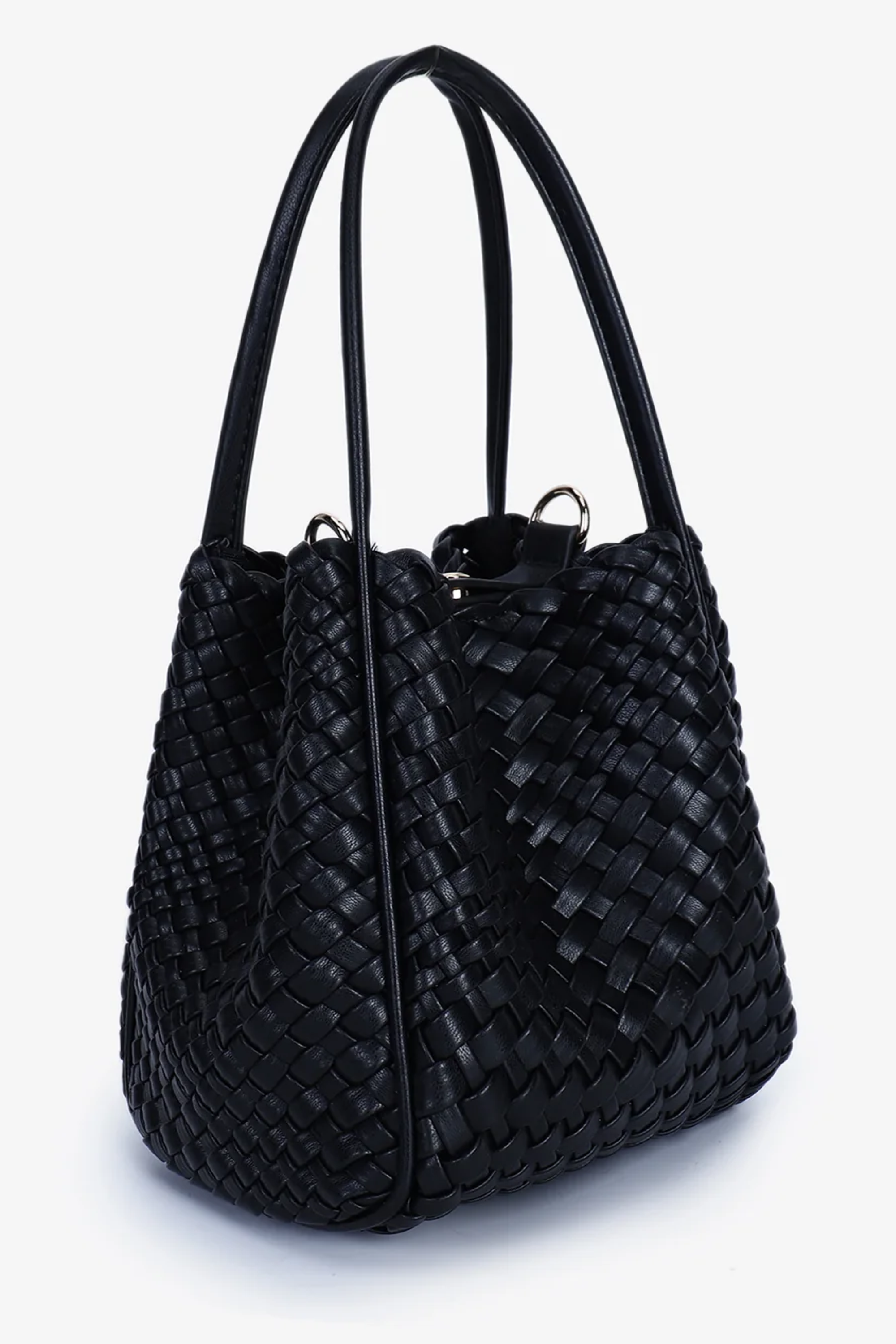 Hollace Mini Woven Tote - Black