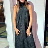 Pattie High Neck Maxi Dress - Noir