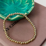 Hint of Gold Simple Bead Bracelet