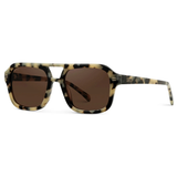 Sydney Aviator Sunglasses - Beige Tortoise/Brown Lens