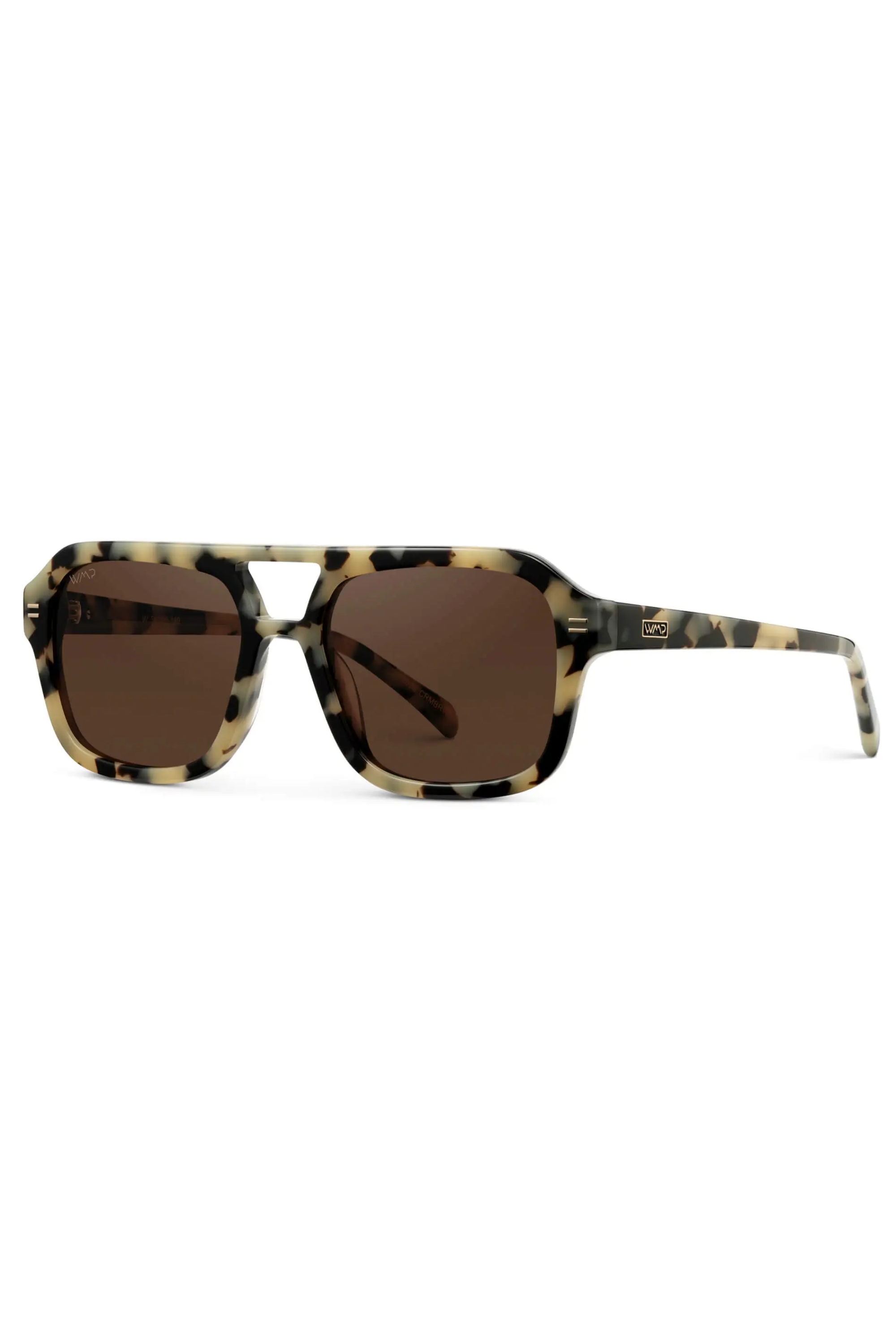 Sydney Aviator Sunglasses - Beige Tortoise/Brown Lens