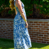 Joy Bow Maxi Dress - Oasis Cornflower