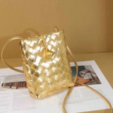 Jackie Woven Crossbody Bag - Gold