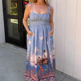 Nille Maxi Dress - Blue Multi
