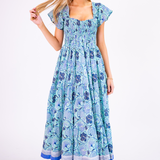 Abby Sweetheart Maxi Dress - Hibiscus Seafoam