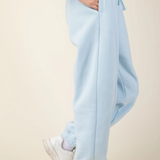 Karris Terry Fleece Jogger - Snow Blue