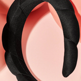 Puffy Makeup Headband - Black