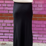 Silk Maxi Skirt - Black