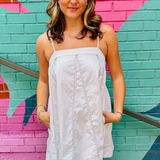 Lucky Flowy Mini Dress - White