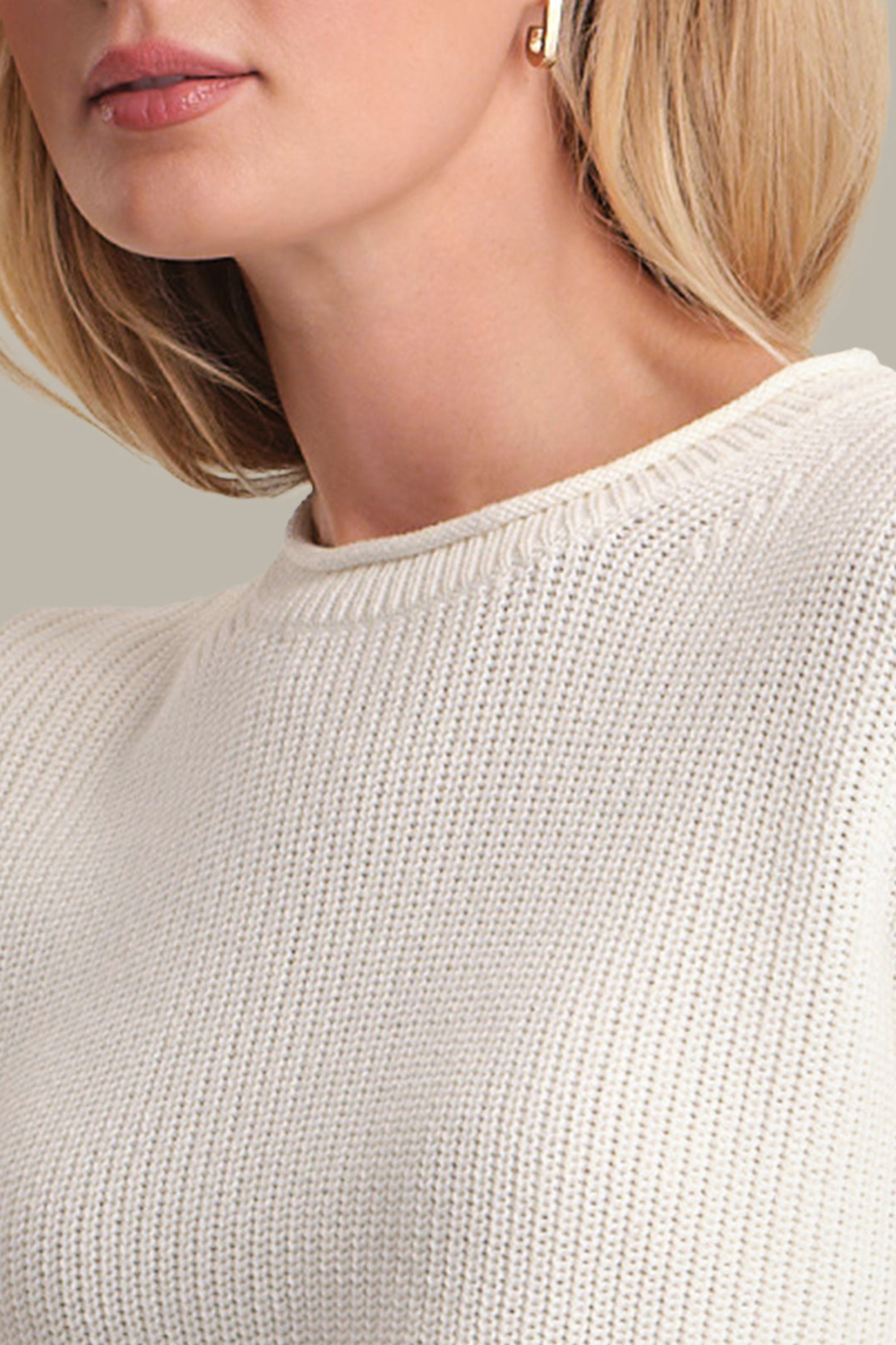 Daphne Cropped Pullover Sweater - Chalk