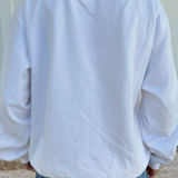 American Flag Dog Mockneck Sweatshirt - White