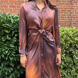 Raimy Tie Maxi Dress - Coffee