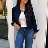 Caroline Classic Denim Jacket - Dark Denim