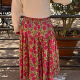 Lucy Smocked Maxi Skirt - Mum Magenta Butter