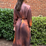 Raimy Tie Maxi Dress - Coffee
