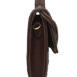 Winona Weave Leather Clutch - Coffee