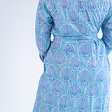Sammy Caftan Midi - Shells Carolina Bright Blue