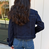 Caroline Classic Denim Jacket - Dark Denim