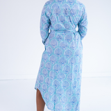 Sammy Caftan Midi - Shells Carolina Bright Blue