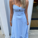 Heels Corset Maxi Dress - Sky Blue
