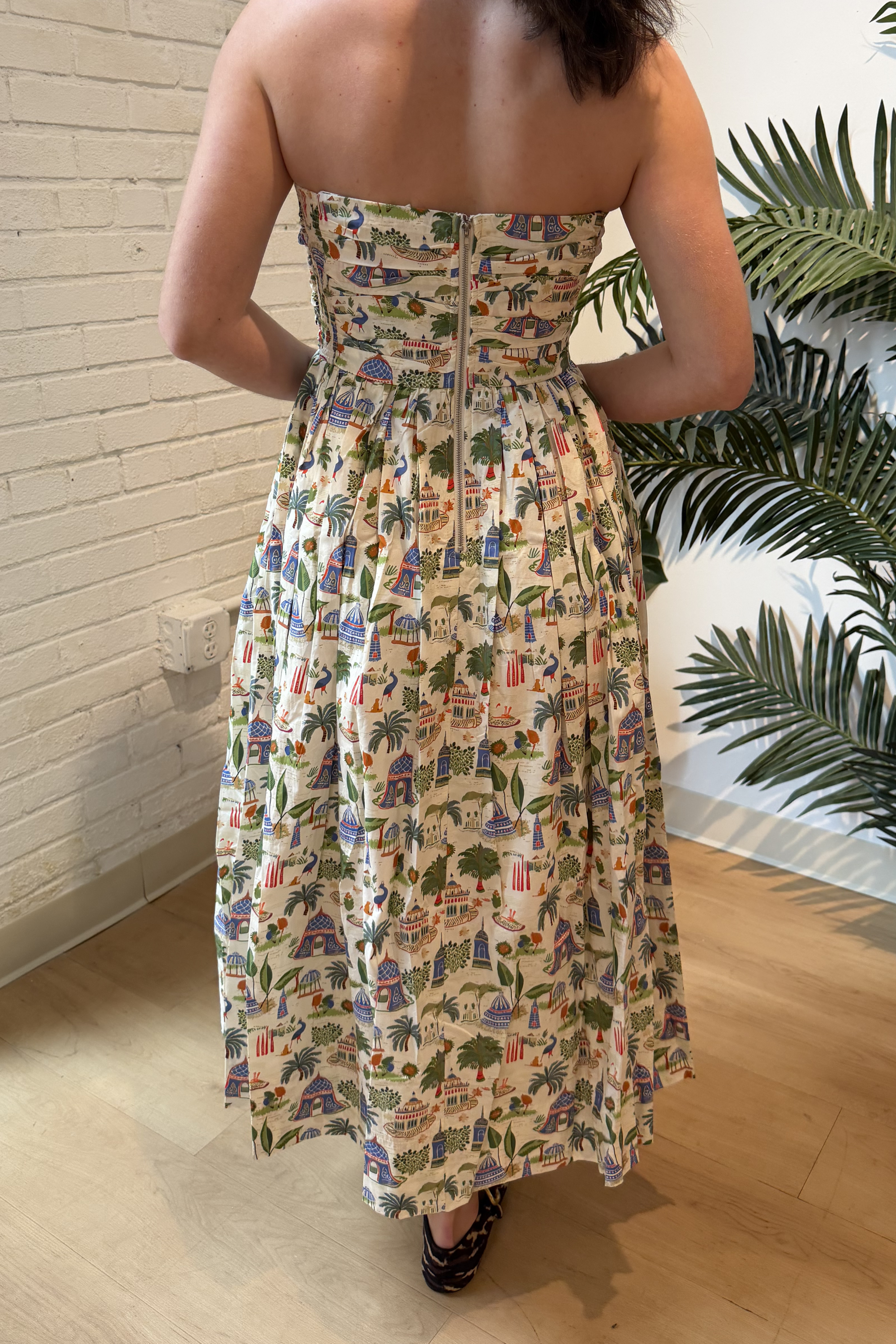 Tanner Printed Midi Dress - Ivory Multi