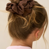 Oversized Scrunchies - Black/Brown